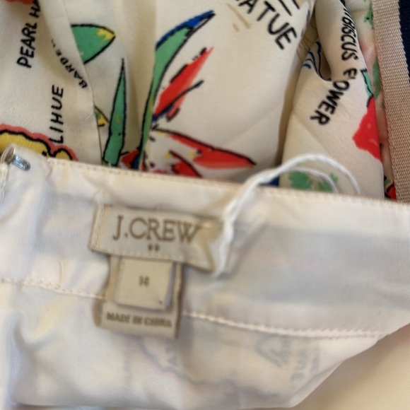J Crew Factory Hawaiian Print Skirt, Size 4, Hula Girl, Pineapple SIZE 14 - Picture 11 of 12
